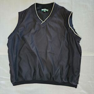 Vintage Golf Clothing - Snake Eyes Windwear Black V-neck Pullover Vest sz XXL